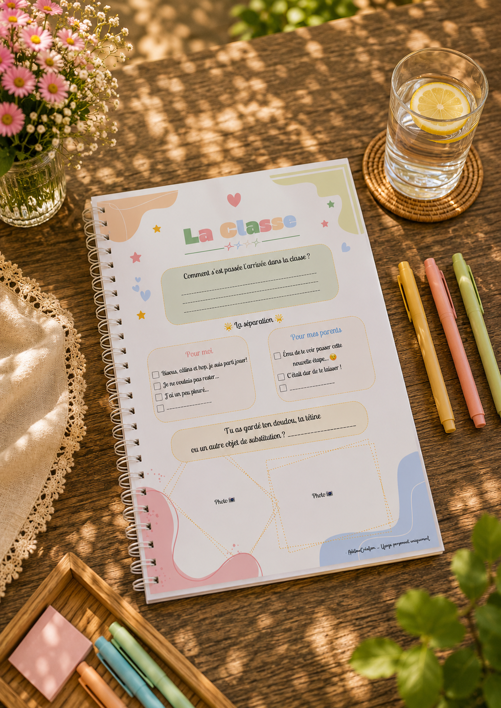 Suivi de mon année à l'école maternelle – Petite Section