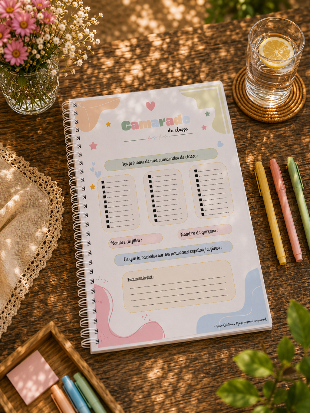 Suivi de mon année à l'école maternelle – Petite Section